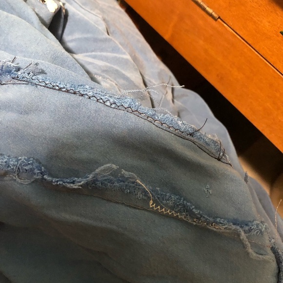 Vtg handmade blue a-line dress 2X 2X? - Picture 9 of 11